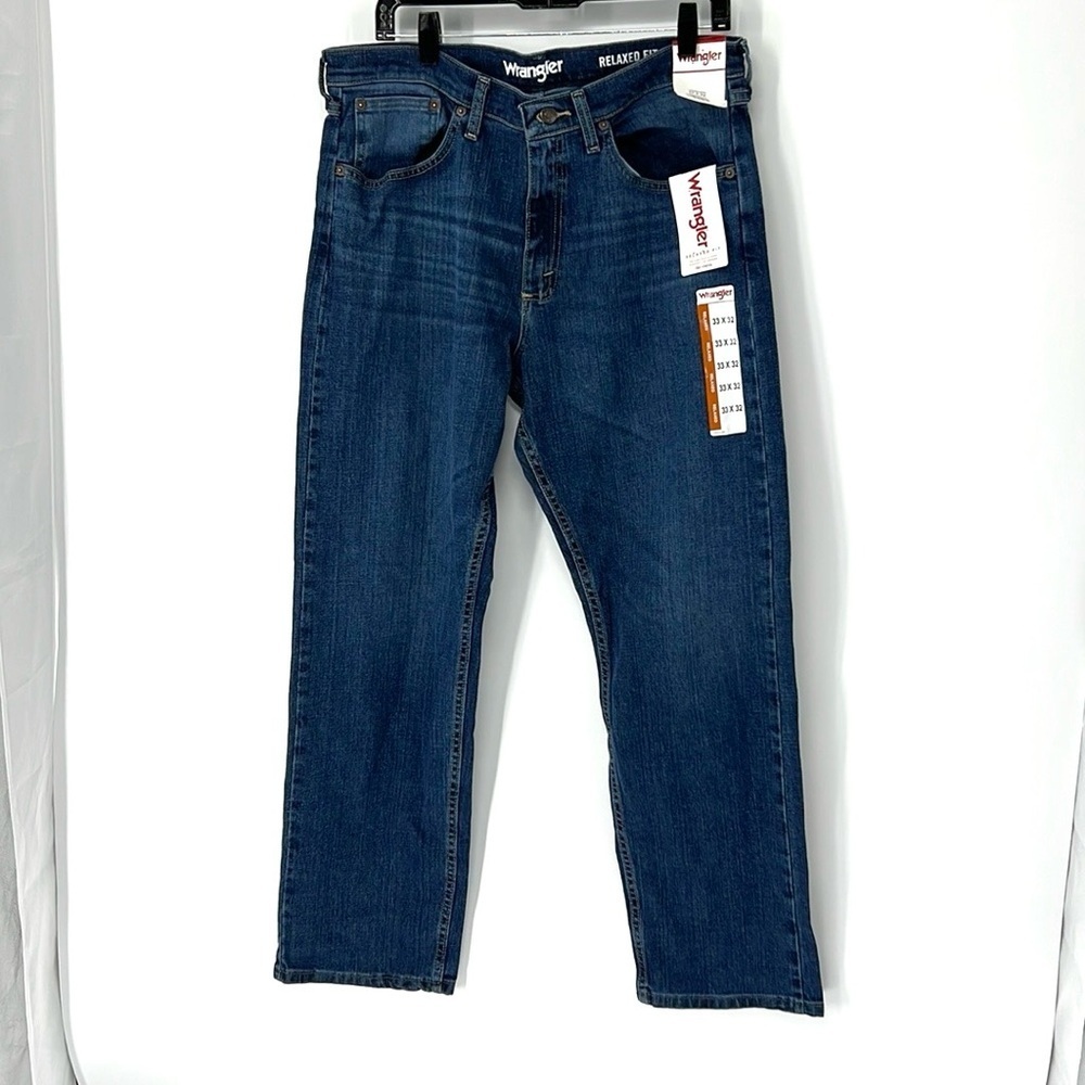 Wrangler Men's Relaxed Jeans - Dark Blue Denim